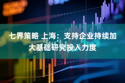 七界策略 上海：支持企业持续加大基础研究投入力度